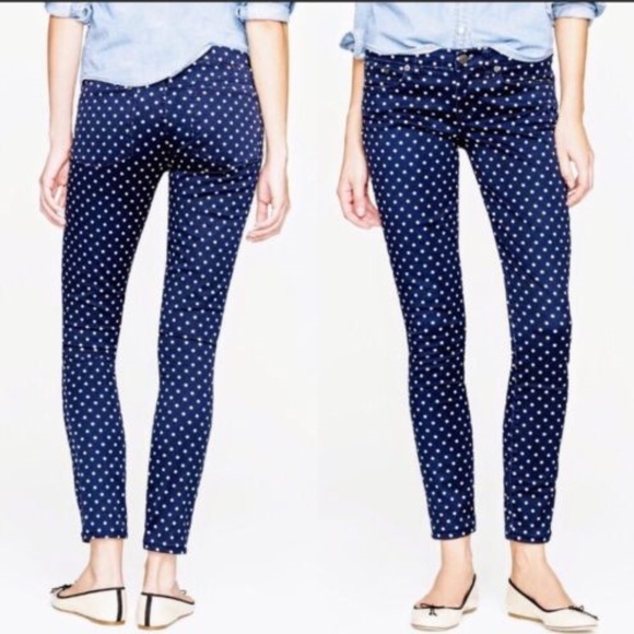 J. Crew Pants - ❤️J.Crew Toothpick Pants Polka Dot Ankle Skinny 27